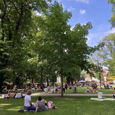 Bild vergrößern: Chillout im Stadtpark zum Gartentrume-Picknicktag