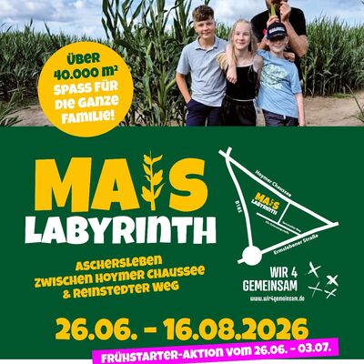 Bild vergr&ouml;&szlig;ern: Das Plakat zum Maislabyrinth 2026