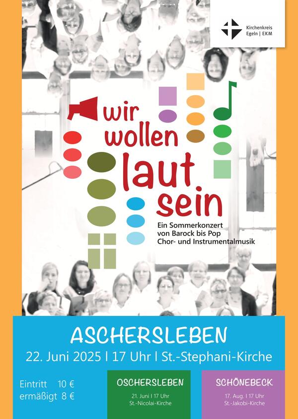 Bild vergrößern: Wir wollen laut sein! Sommerkonzert in der Stephanikirche