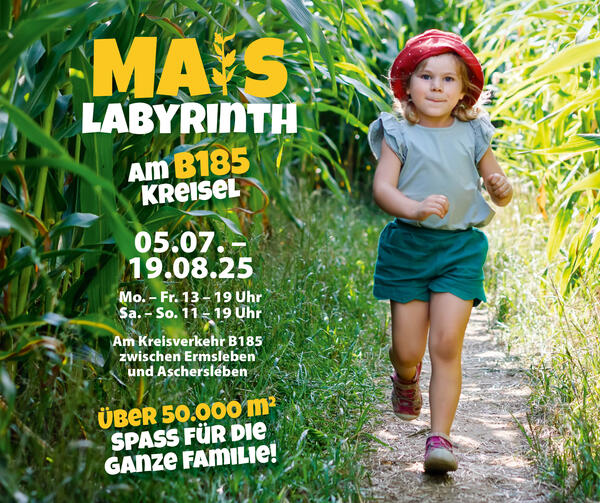 Maislabyrinth vor den Toren Ascherslebens