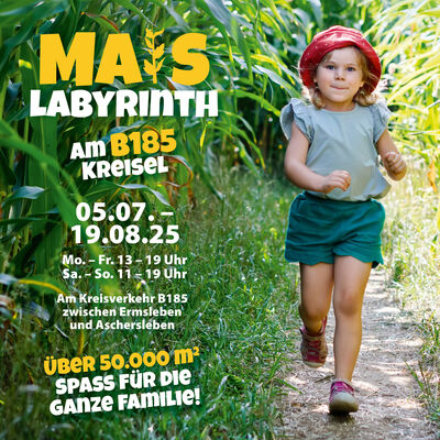 Maislabyrinth vor den Toren Ascherslebens