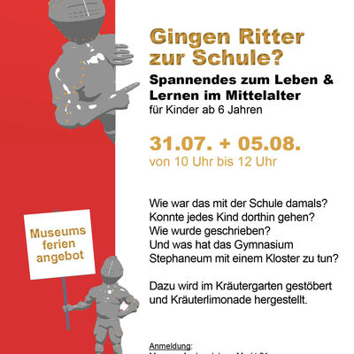 Ferienprogramm "Gingen Ritter zur Schule?" im Museum Aschersleben