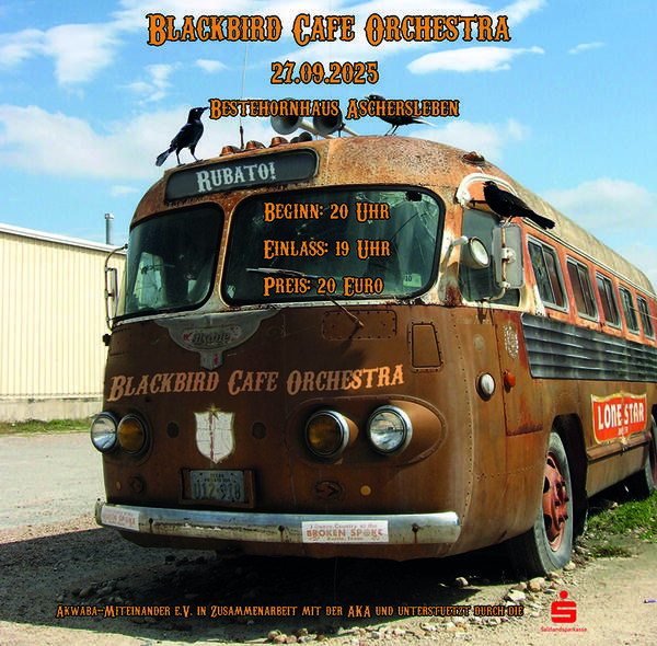 Das Ensemble "Blackbird Café Orchestra" spielt im Bestehornhaus Aschersleben.