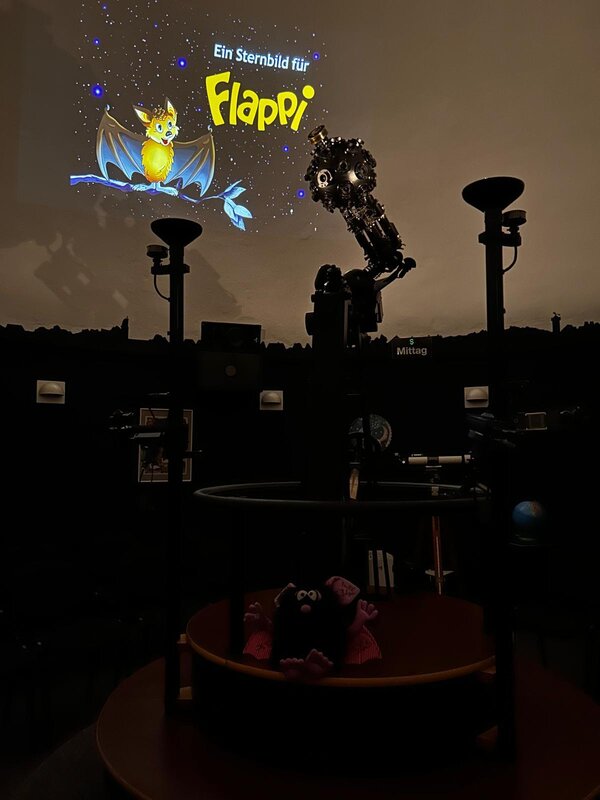 Bild vergrößern: Das Kinderprogramm "Ein Sternbild für Flappi" im Planetarium.
