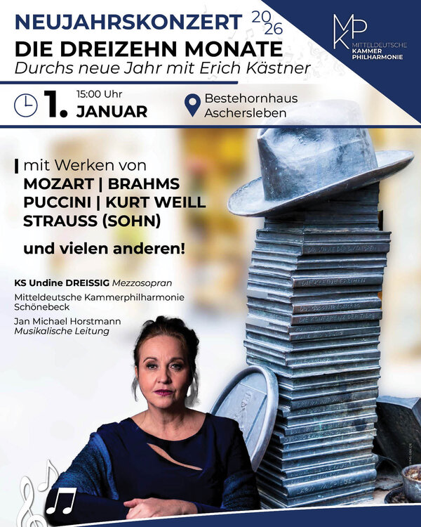 Bild vergr&ouml;&szlig;ern: Das Neujahrskonzert im Bestehornhaus Aschersleben mit der Mitteldeutschen Kammerphilharmonie.