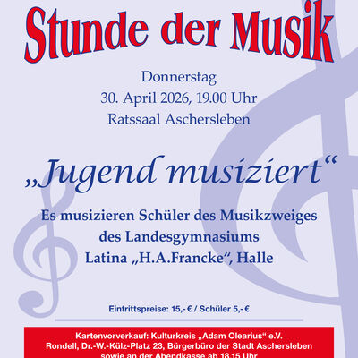 Jugend musiziert bei der "Stunde der Musik" im Ratssaal.