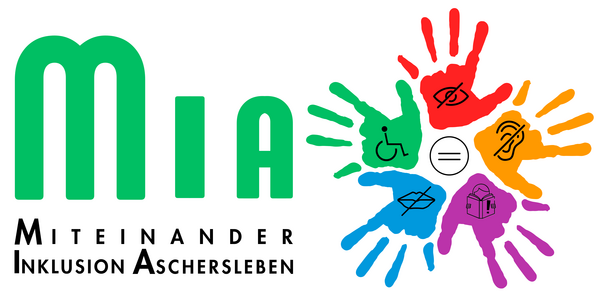 Logo des Inklusionsnetzwerkes Miteinander Inklusion Aschersleben MIA