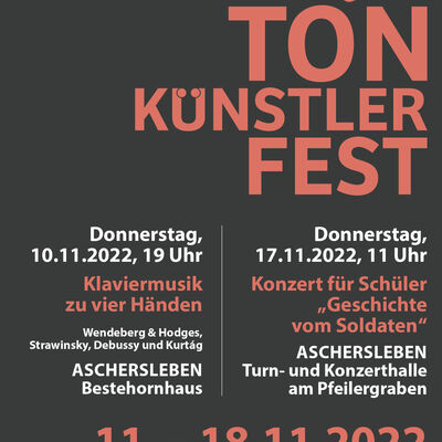 Konzerte zum Tonknstlerfest 2022 in Aschersleben