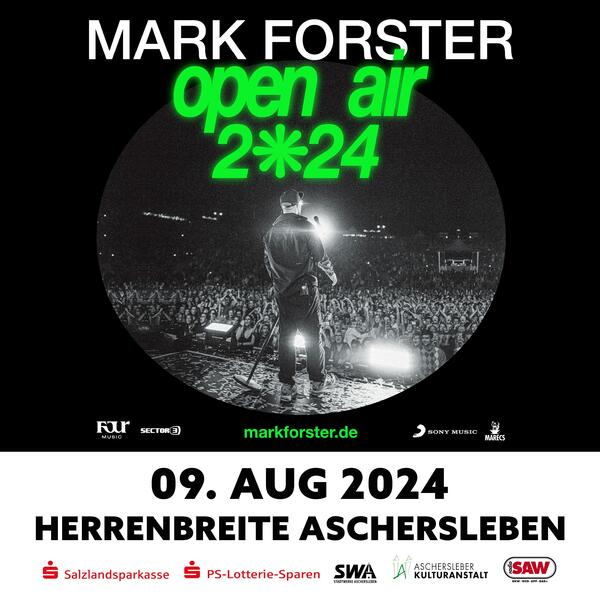 Bild vergrößern: Großes Open-Air Konzert mit Mark Forster auf der Herrenbreite in Aschersleben.