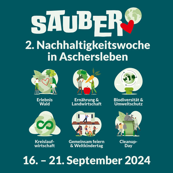 Bild vergr&ouml;&szlig;ern: SAUBER - In Aschersleben findet die 2. Nachhaltigkeitswoche statt.