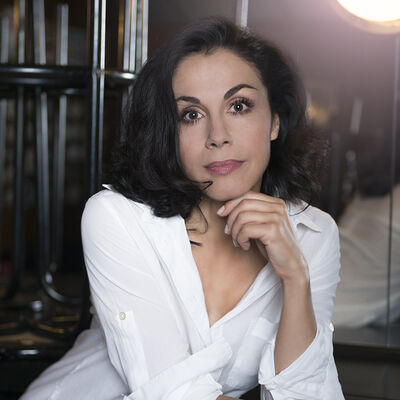 Die Kabarettistin Katrin Weber im Bestehornhaus Aschersleben.
