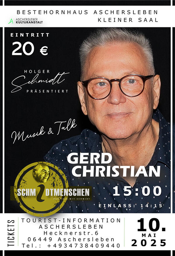 Bild vergrößern: Sänger Gern Christian zu Gast in der Talk-Show SCHMIDTMENSCHEN.